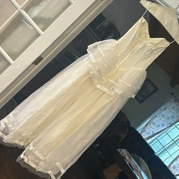 Vintage Gunne Sax strapless white 5 - Picture 4 of 6